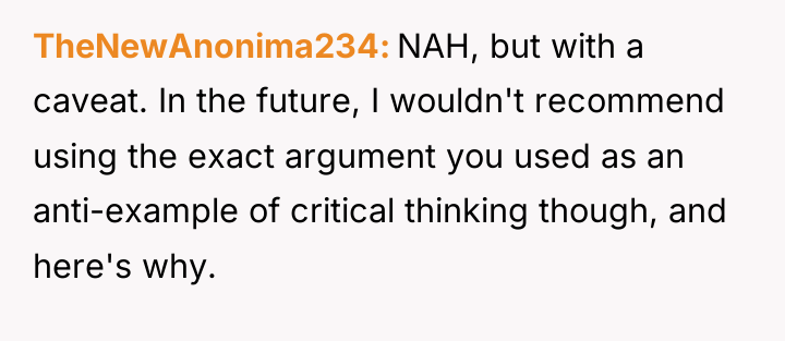 TheNewAnonima234 NAH, but with a caveat. In the future, I...