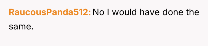 RaucousPanda512 No I would have done the same.