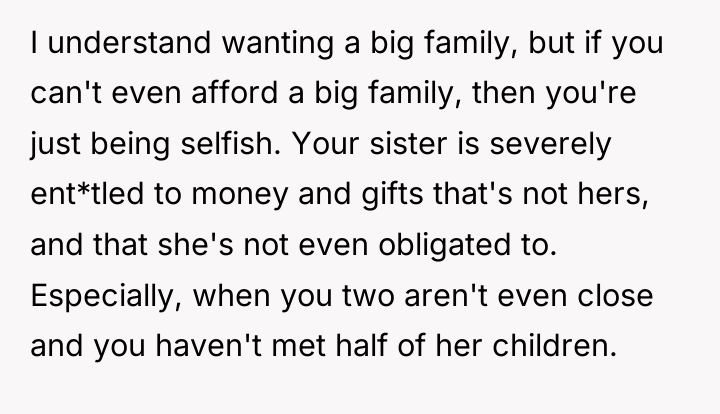 I understand wanting a big family, but if you can't...