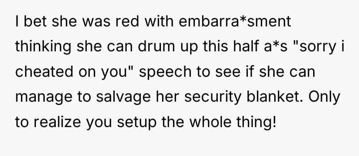 I bet she was red with embarra*sment thinking she can...