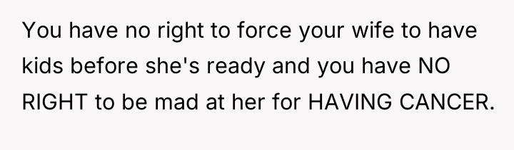 You have no right to force your wife to have...