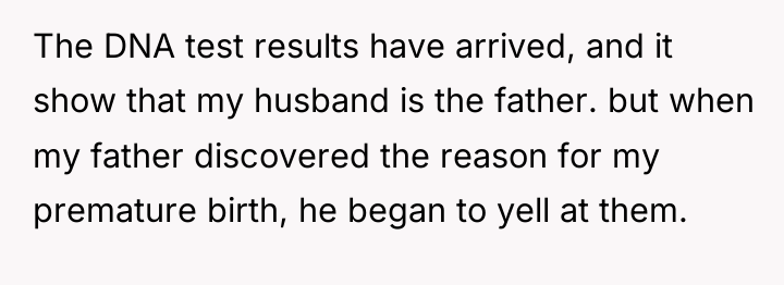 The DNA test results have arrived, and it show that...