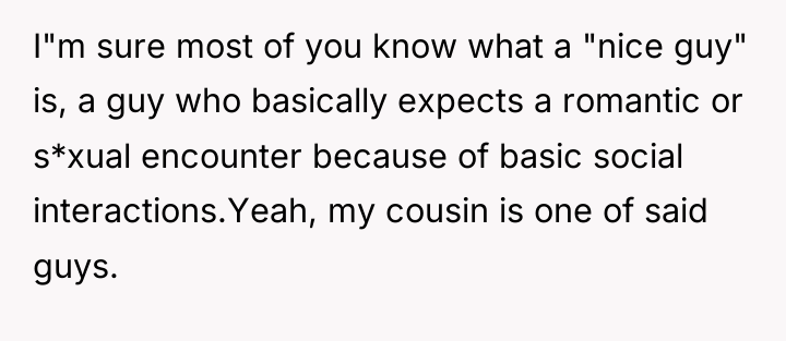 I"m sure most of you know what a "nice guy"...