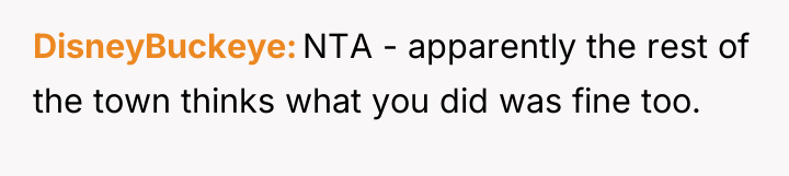 DisneyBuckeye NTA - apparently the rest of the town thinks...