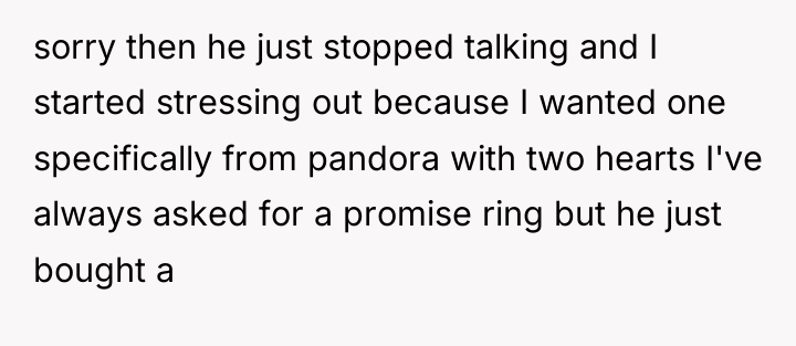 sorry then he just stopped talking and I started stressing...