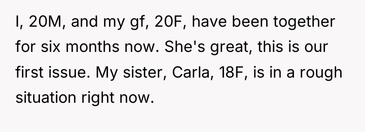 I, 20M, and my gf, 20F, have been together for...