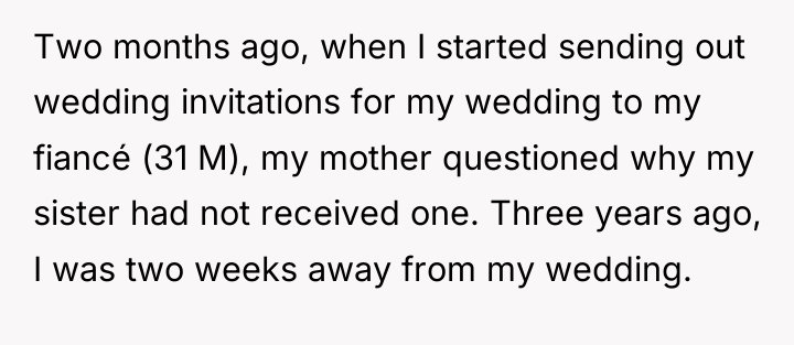 Two months ago, when I started sending out wedding invitations...