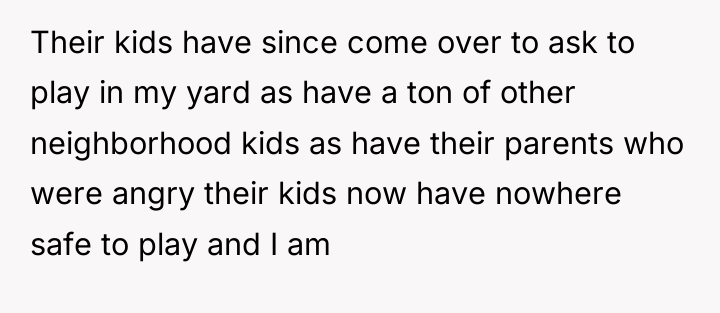 Their kids have since come over to ask to play...