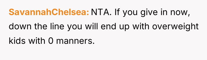 SavannahChelsea NTA. If you give in now, down the line...