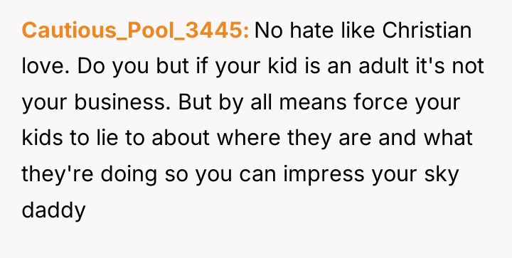 Cautious_Pool_3445 No hate like Christian love. Do you but if...