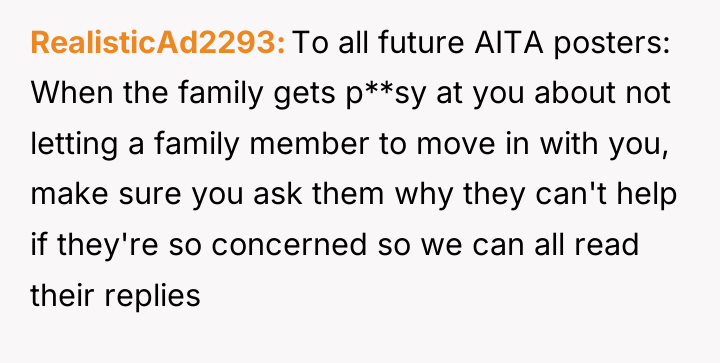 RealisticAd2293 To all future AITA posters: When the family gets...