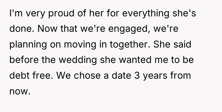I'm very proud of her for everything she's done. Now...