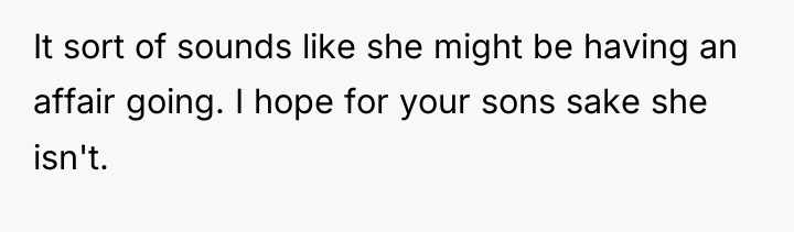 It sort of sounds like she might be having an...