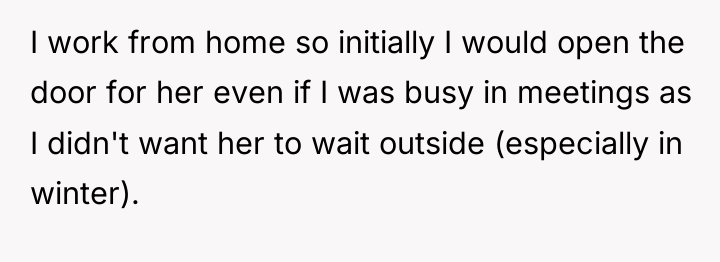 I work from home so initially I would open the...