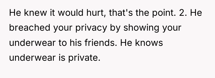 He knew it would hurt, that's the point. 2. He...