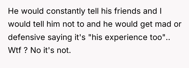 He would constantly tell his friends and I would tell...