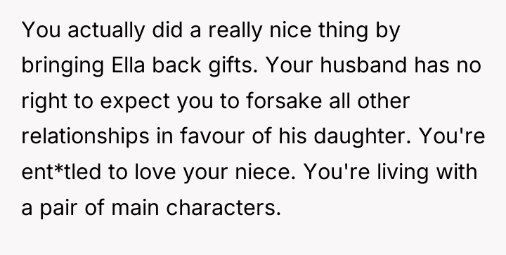 You actually did a really nice thing by bringing Ella...