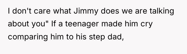 I don't care what Jimmy does we are talking about...
