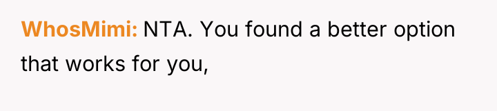 WhosMimi NTA. You found a better option that works for...