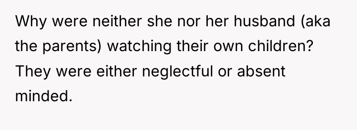 Why were neither she nor her husband (aka the parents)...