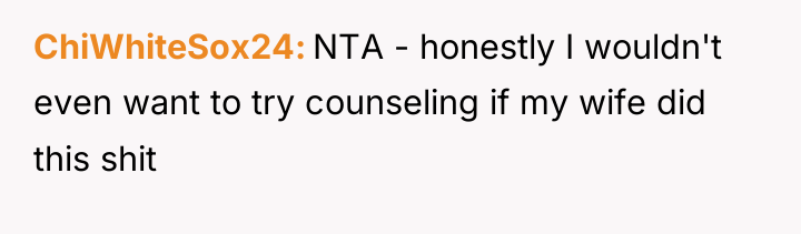 ChiWhiteSox24 NTA - honestly I wouldn't even want to try...