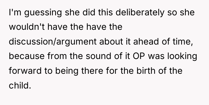 I'm guessing she did this deliberately so she wouldn't have...