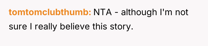 tomtomclubthumb NTA - although I'm not sure I really believe...