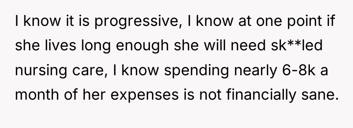 I know it is progressive, I know at one point...