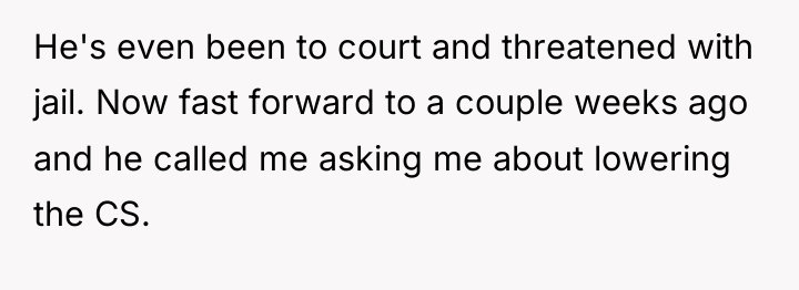 He's even been to court and threatened with jail. Now...
