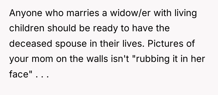 Anyone who marries a widow/er with living children should be...