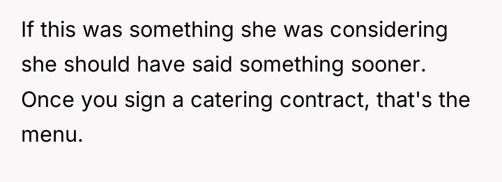 If this was something she was considering she should have...
