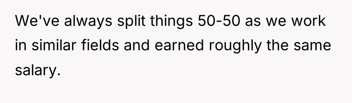 We've always split things 50-50 as we work in similar...