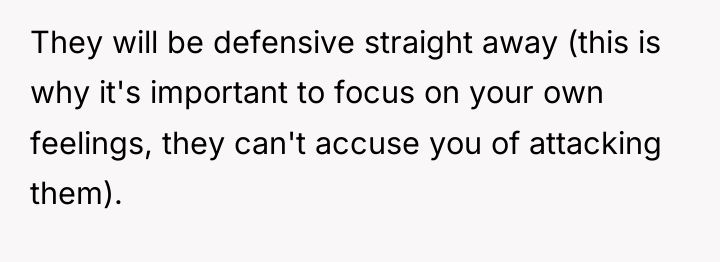 They will be defensive straight away (this is why it's...