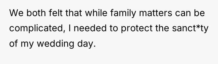 We both felt that while family matters can be complicated,...