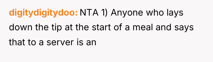 digitydigitydoo NTA 1) Anyone who lays down the tip at...