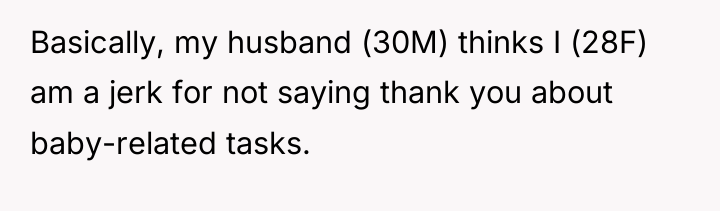 Basically, my husband (30M) thinks I (28F) am a jerk...