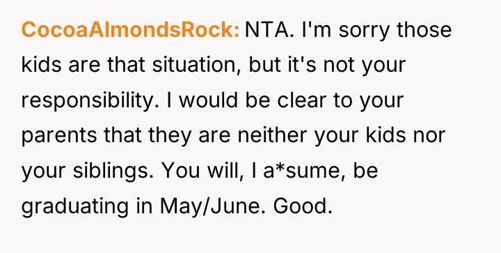 CocoaAlmondsRock NTA. I'm sorry those kids are that situation, but...