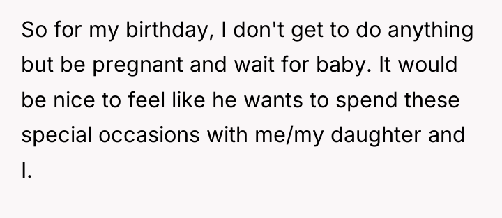 So for my birthday, I don't get to do anything...