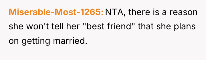 Miserable-Most-1265 NTA, there is a reason she won't tell her...