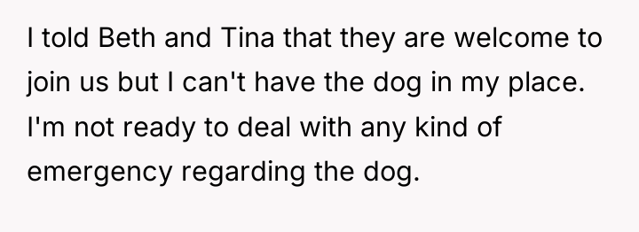 I told Beth and Tina that they are welcome to...