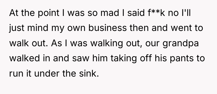At the point I was so mad I said f**k...