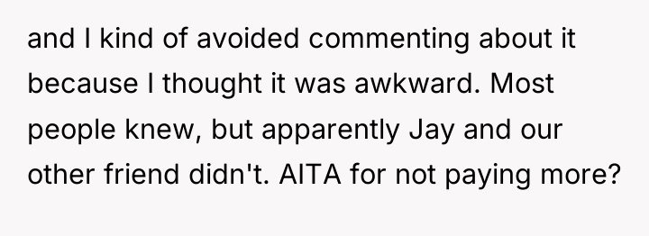 and I kind of avoided commenting about it because I...