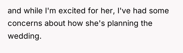 and while I'm excited for her, I've had some concerns...