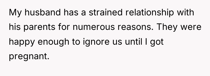 My husband has a strained relationship with his parents for...