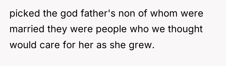 picked the god father's non of whom were married they...