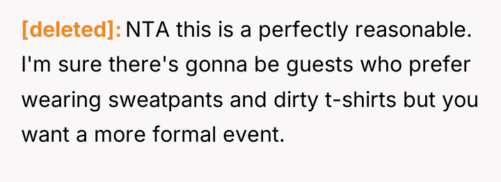 [deleted] NTA this is a perfectly reasonable. I'm sure there's...
