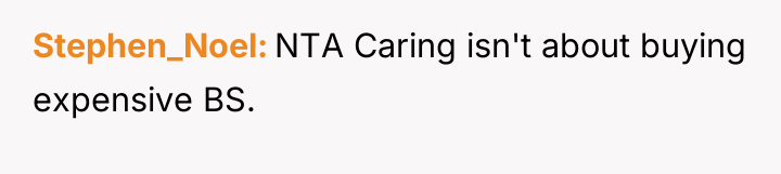 Stephen_Noel NTA Caring isn't about buying expensive BS.