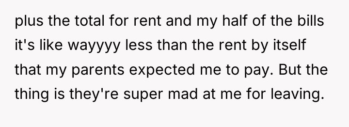 plus the total for rent and my half of the...