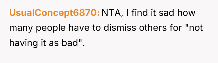 UsualConcept6870 NTA, I find it sad how many people have...
