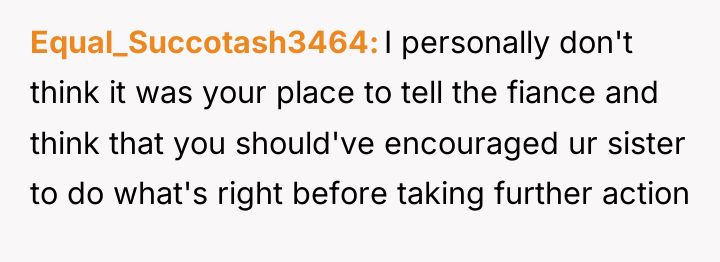 Equal_Succotash3464 I personally don't think it was your place to...